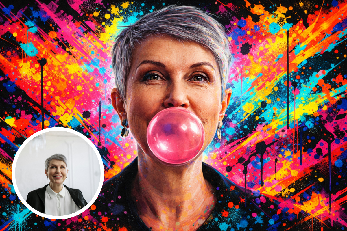 Neon Bubble Portrait
