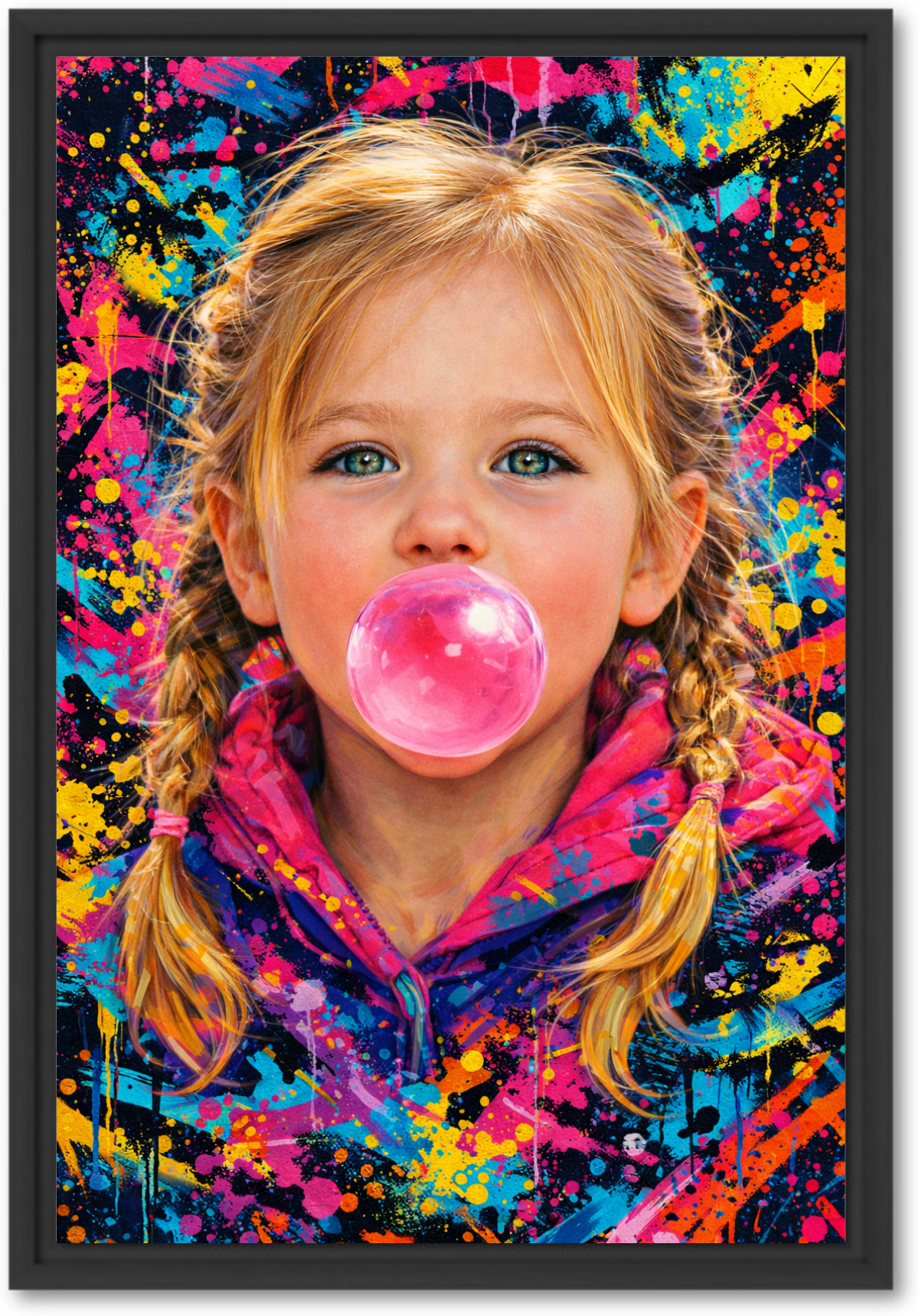 Neon Bubble Portrait