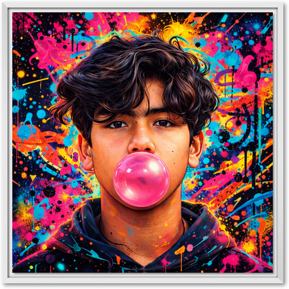 Neon Bubble Portrait